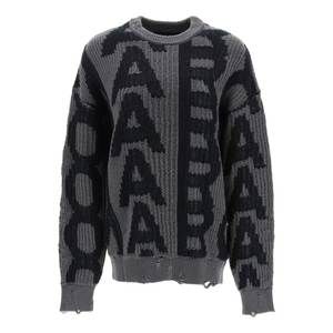 Marc jacobs distressed monogram sweater